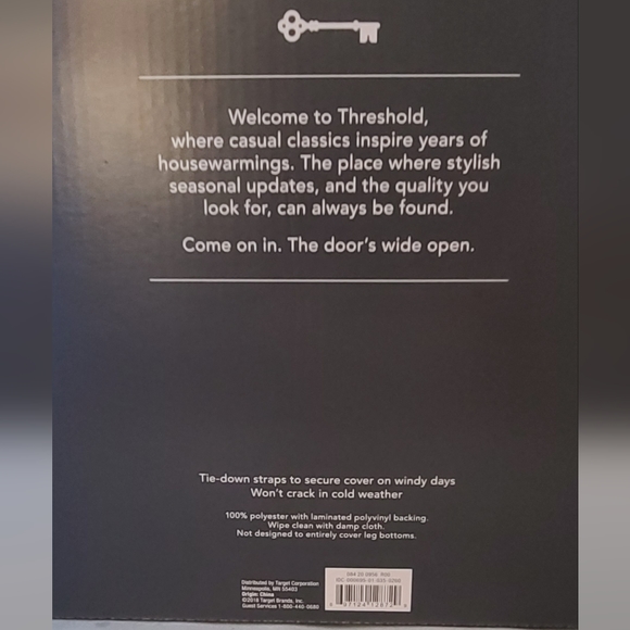 Threshold Loveseat Cover Brown Patio Chair 55 1/2 - Picture 4 of 4